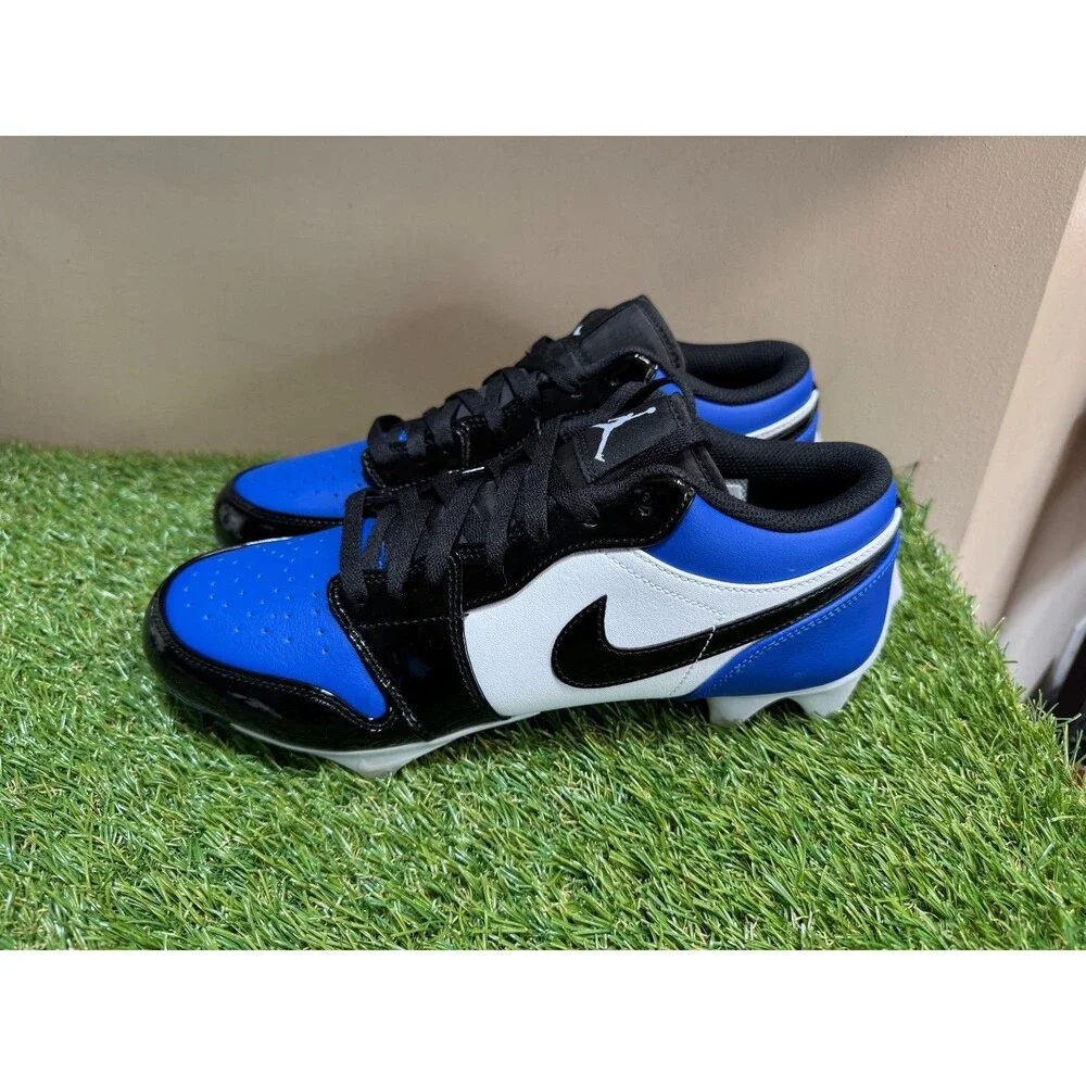 Nike Air Jordan 1 Low TD Royal Blue Black Football Cleats FJ6245-401 Mens 9 NEW